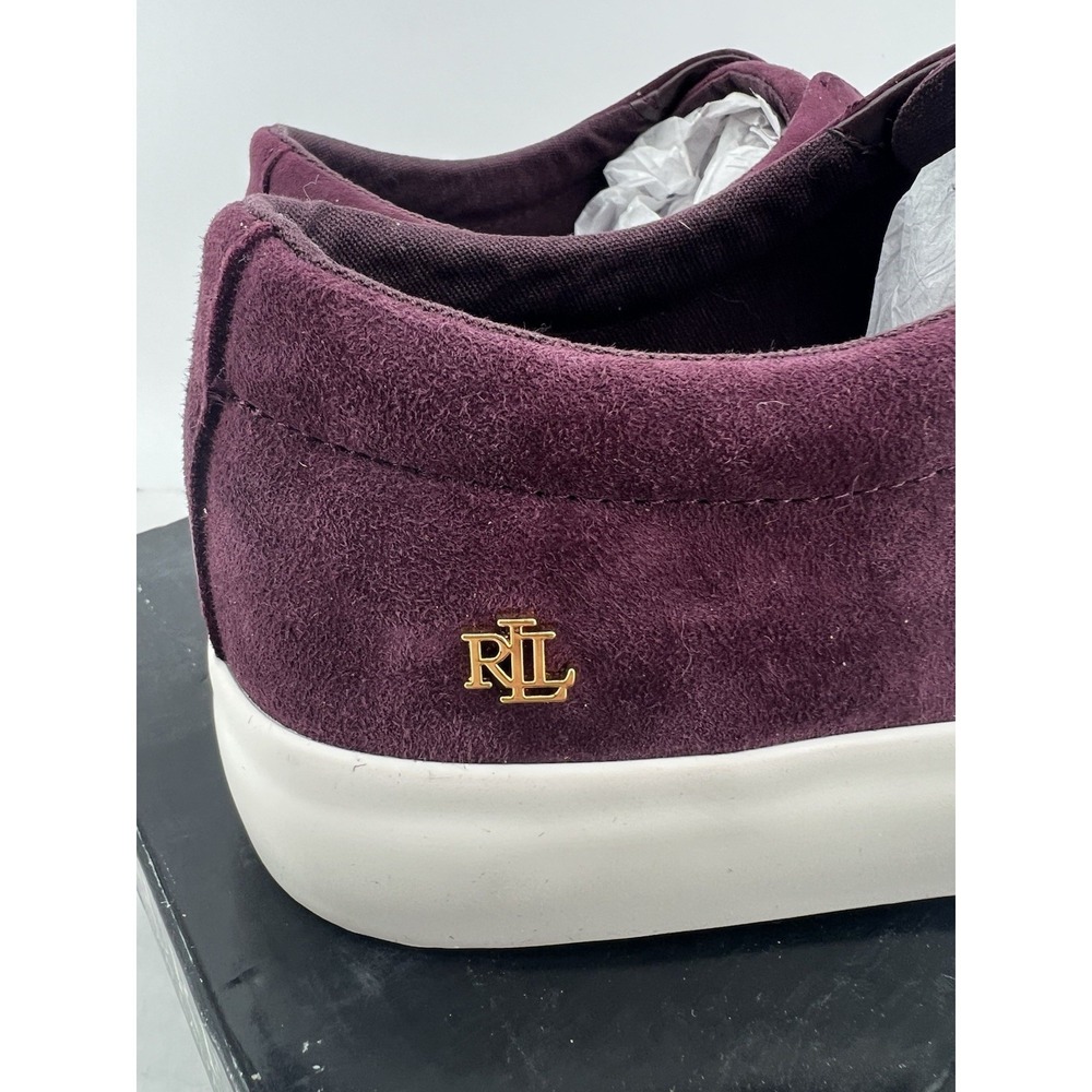 NWB‎ Ralph Lauren Women's Shoes 6.5 ISLA-SK-ATH Bordeaux Kidsuede Purple